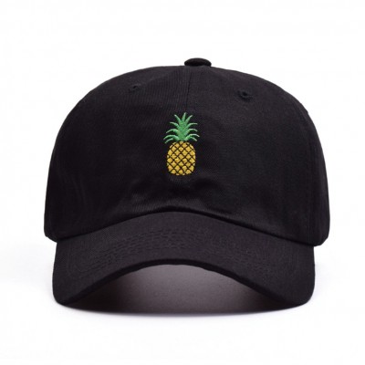Pineapple Embroidery Stylish Cool Twill Cotton Peaked Cap Unisex Low Profile Hat  eb-19969792